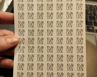 Netflix Icon Planner Stickers: Minimalist Black and White Stickers