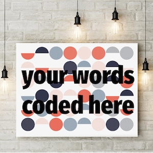 CUSTOM Morse Code Canvas Art
