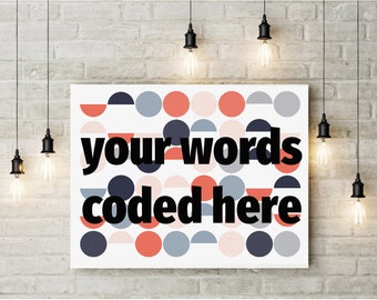 CUSTOM Morse Code Canvas Art