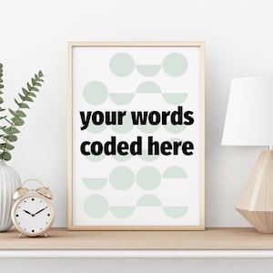 CUSTOM Morse Code Digital Download