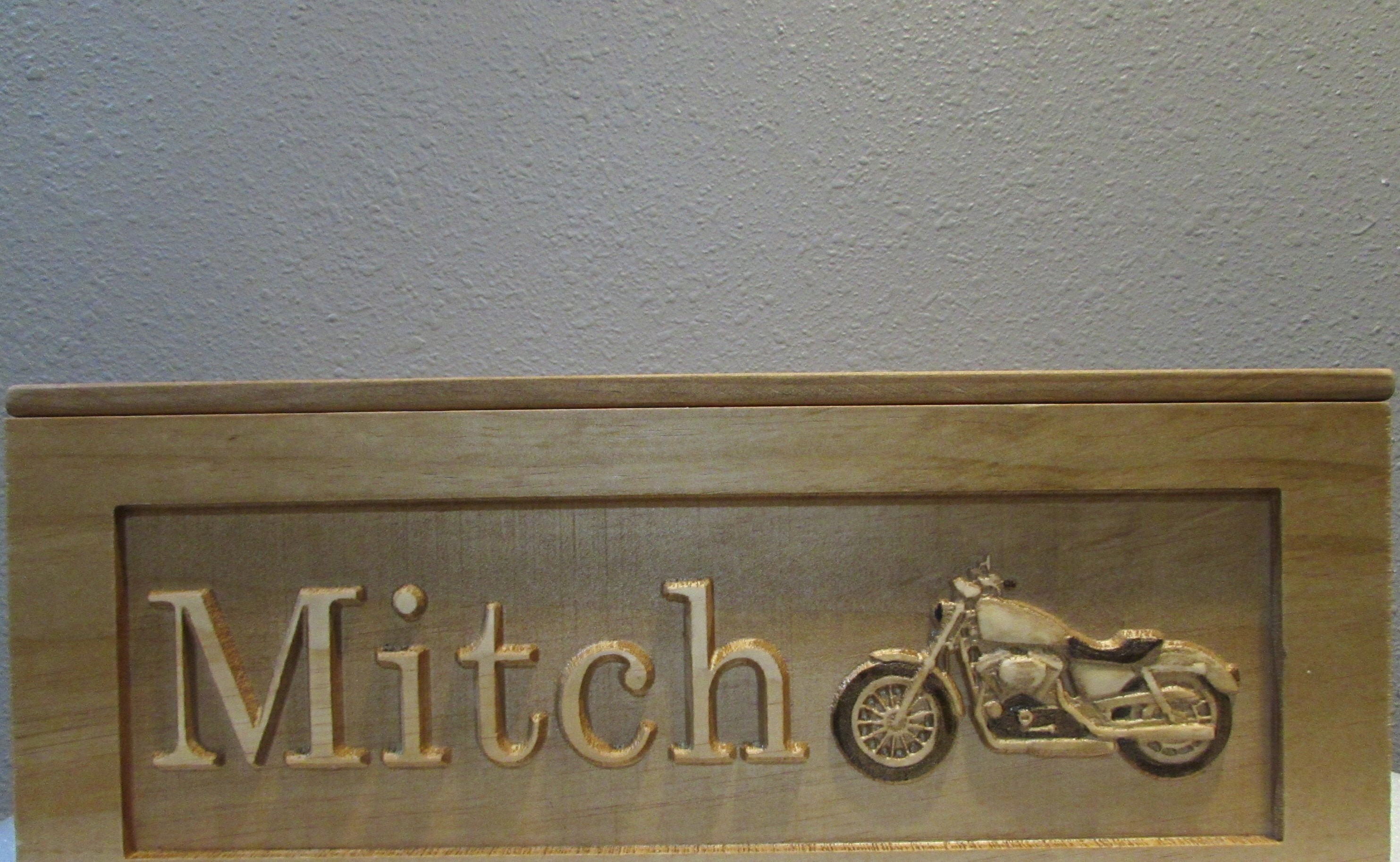Carved Treasure Box Custom Motorcycle Toy Box Personalized Etsy