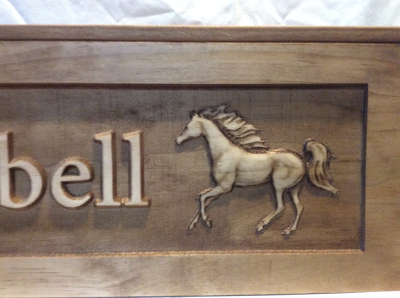 Carved Treasure Box Custom Toy Box Personalized Name & Horse Etsy