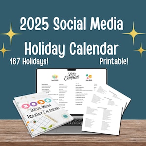 2025 Social Media Holiday Calendar: Content Ideas for Small Business (PDF Printable)
