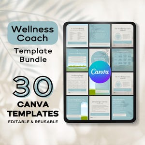 Wellness Coach Bundle: Social Media Post Canva Templates | Health and Wellness, Fitness, Yoga | Editable with free Canva