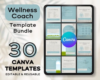 Wellness Coach Bundle: Social Media Post Canva Templates | Health and ...