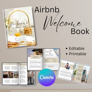 Airbnb Welcome Book Canva Template: Editable Host Guide