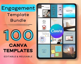 Canva Template Bundle: Social Media Engagement, Editable Designs