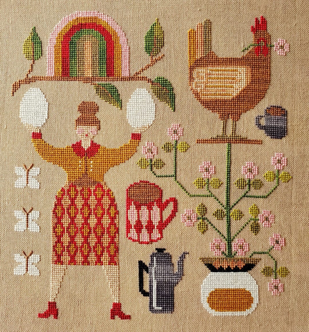 The Artsy Housewife, Coffee and Eggs, 2023 Needlework Marketplace