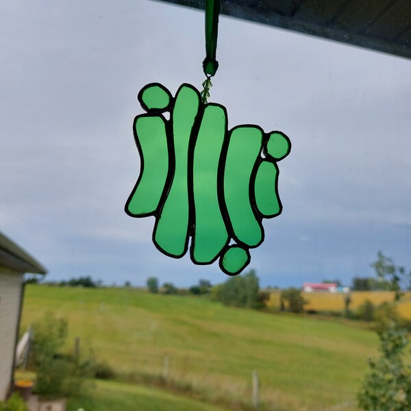 Appareil Golgi capteur de soleil en vitrail | drôle de professeur de sciences cadeau, décoration geek nerd, accrochage mural de fenêtre, décor fait à la main