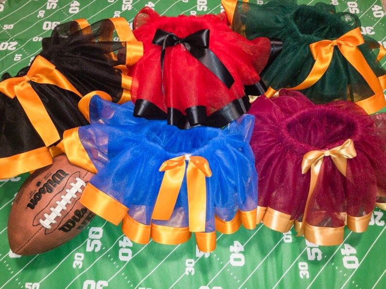 Red and Black ribbon trim girls tutu Red tulle with Black trim and bow!