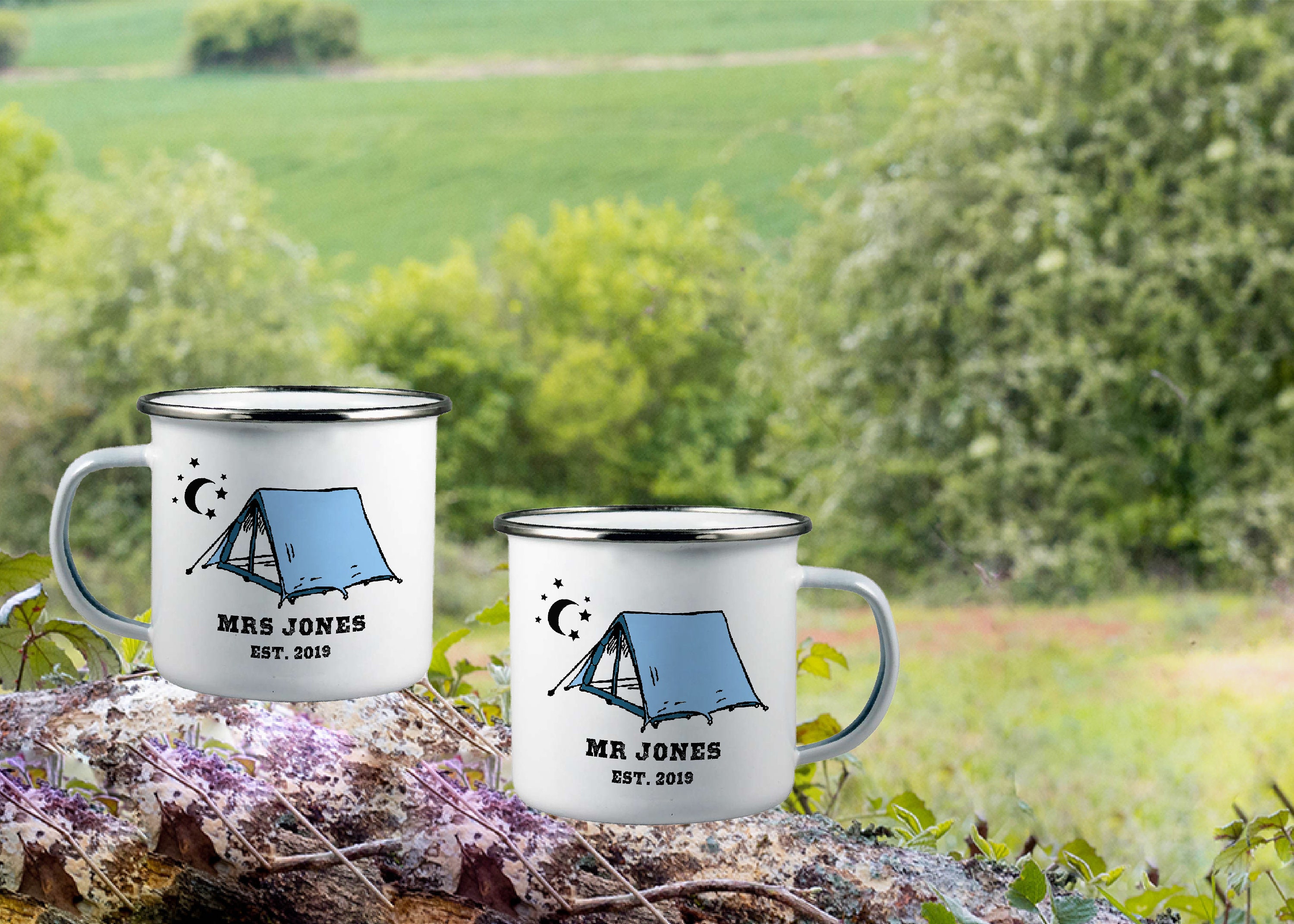 Enamel Mug for Couples 2 Mugs Wedding Gift, Anniversary Gift for Enamel Mug for Couples 2 Mugs Wedding Gift, Anniversary Gift for
