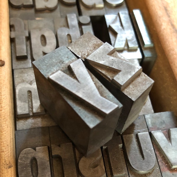 Vintage Metal LETTERPRESS Type | 72 PT Futura Font Blocks are 1 Inch tall | CHOOSE Lowercase Letters Printing Typography Original Lead Block