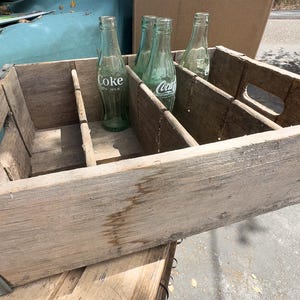 Vintage Rustic Wooden Soda Crate Collectible Industrial Storage Memorabilia