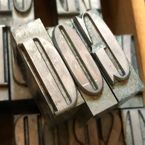Vintage Letterpress. Script Metal Type Letters. 18 Pt. Etsy