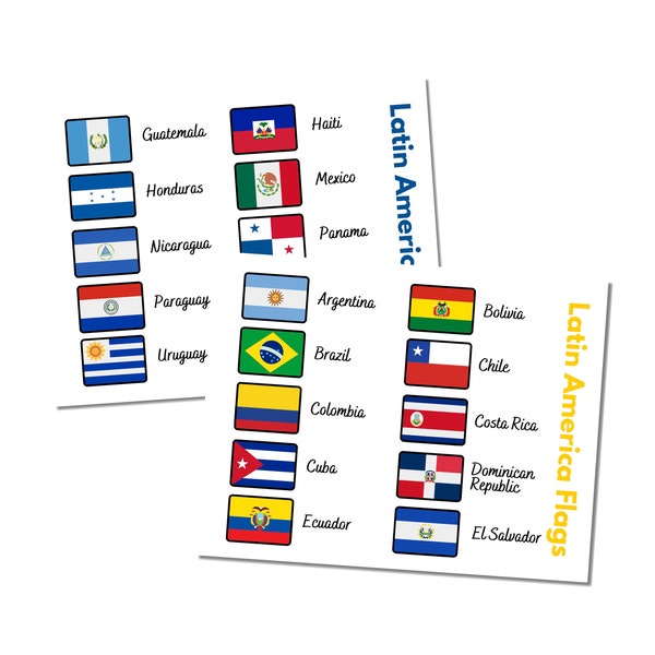 Südamerika Flagge Referenzblatt *INSTANT DIGITAL DOWNLOAD*