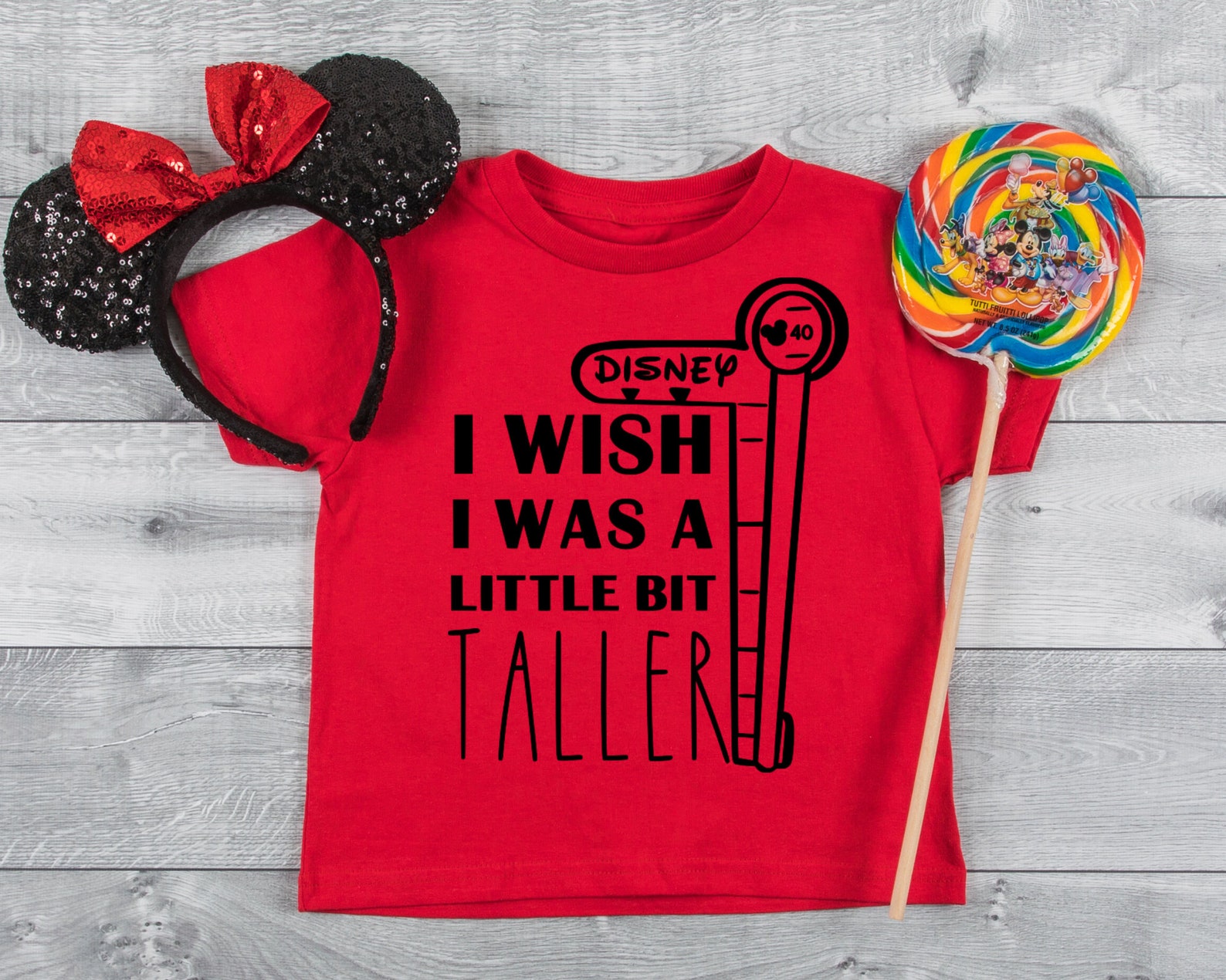 I Wish I Was A Little Bit Taller Toddler Shirt Disney Rides Etsy