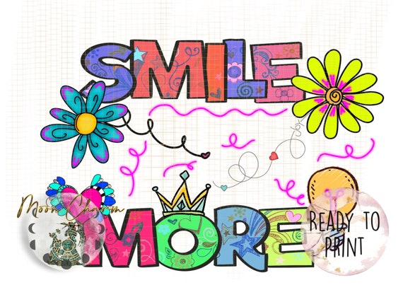 Smile More Png Digital Download - Etsy