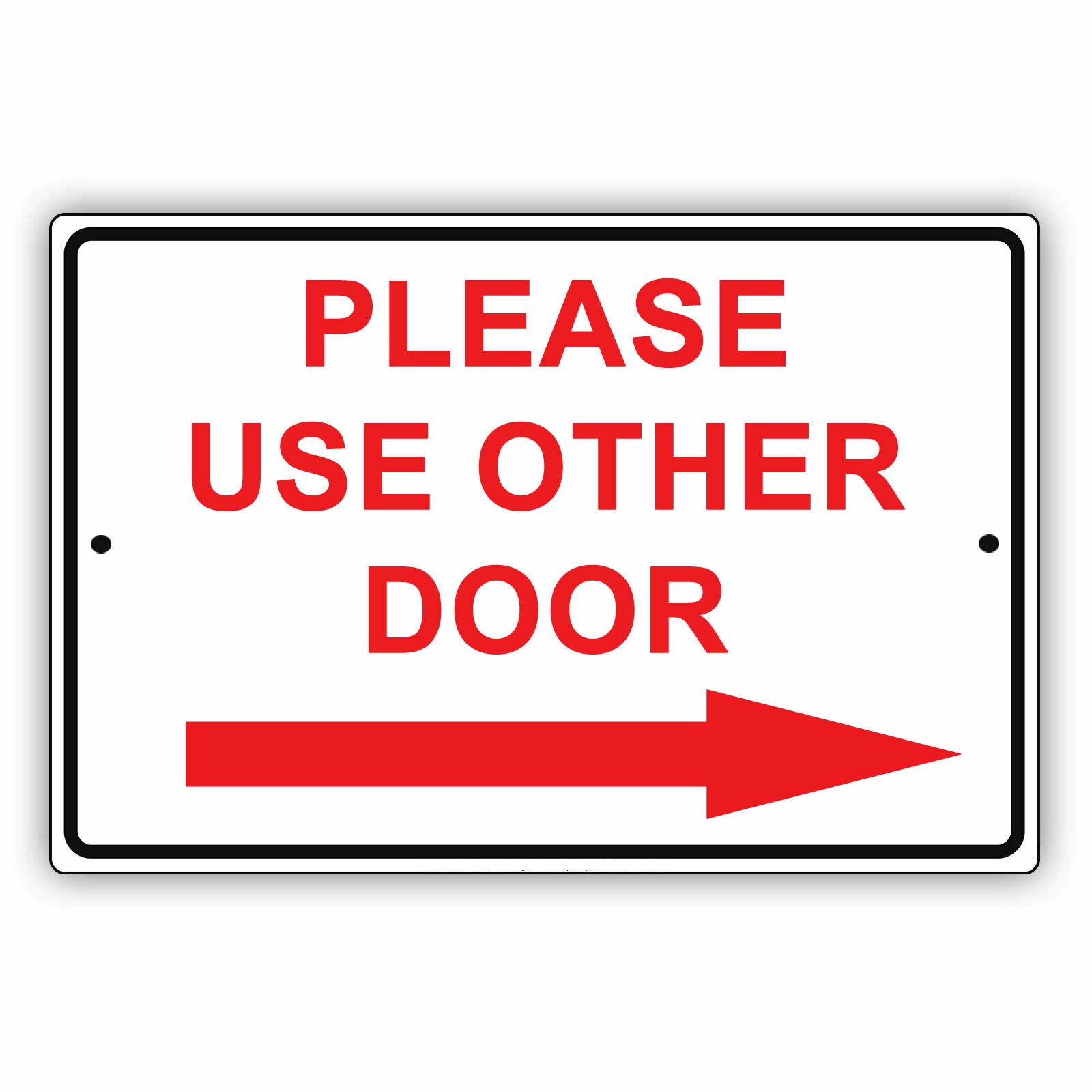 Please Use Other Door Right Arrow Aluminum Sign Etsy