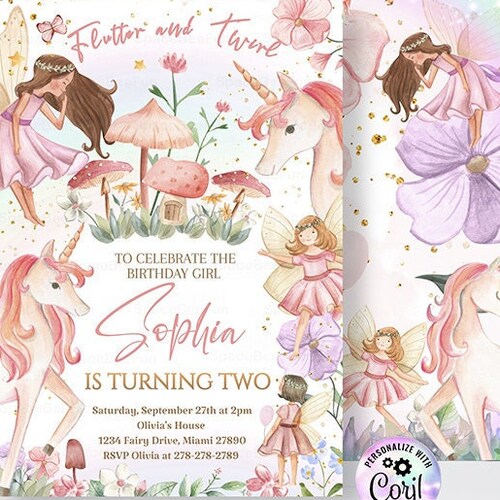 Fairytale Unicorn Invitations Perfect Party Accessories main image 1