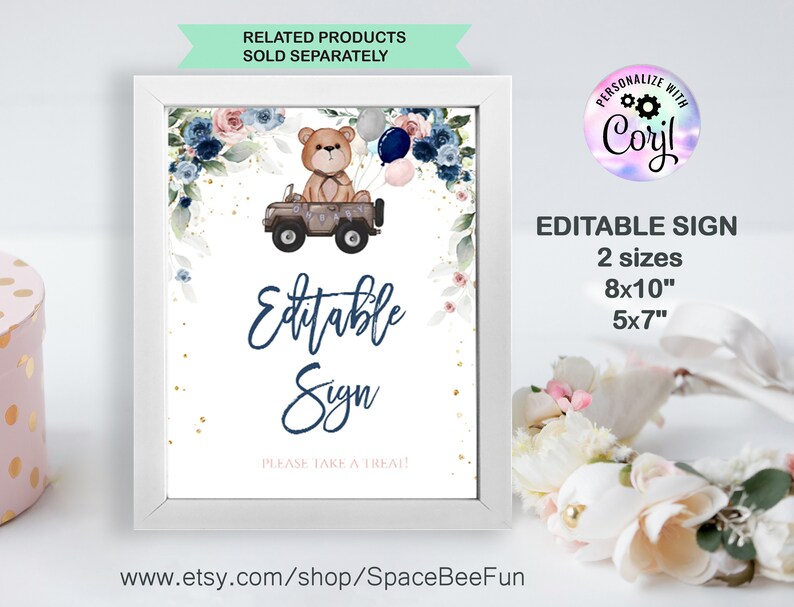 Editable Teddy Bear Baby Shower Games Baby Shower Zoom Game Etsy