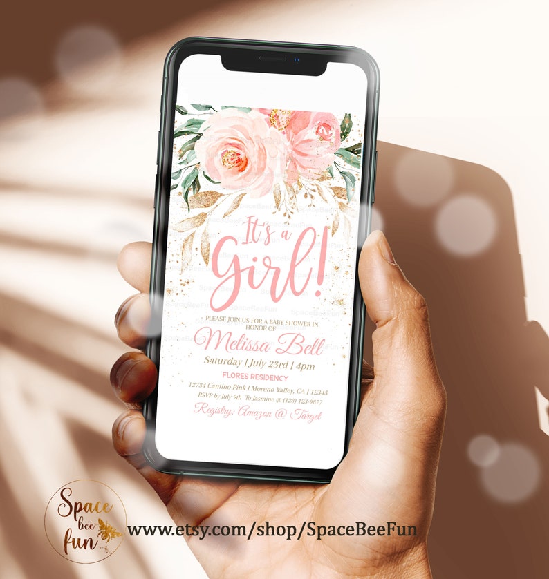 EDITABLE Evite Baby Shower Invitation Evite Baby Sprinkle Etsy