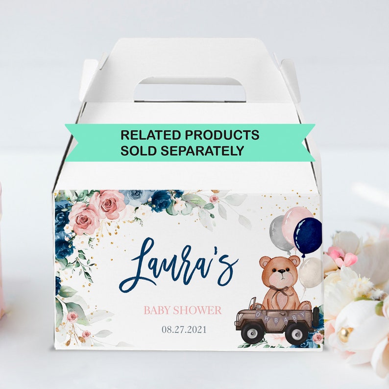 Editable Teddy Bear Baby Shower Games Baby Shower Zoom Game Etsy