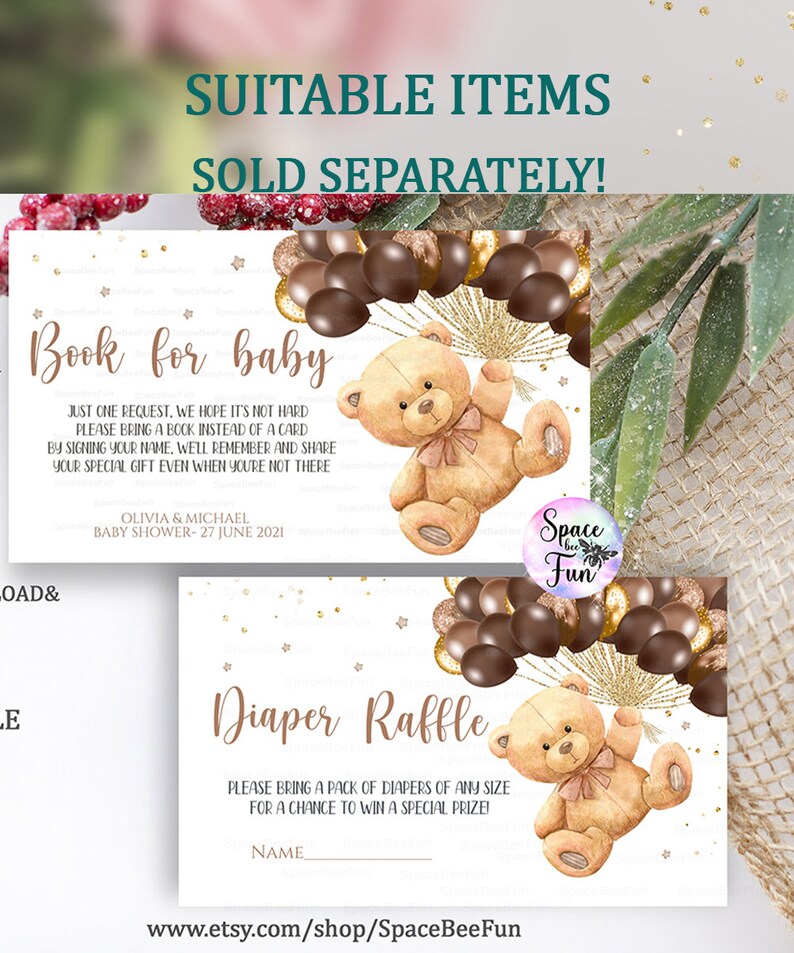 Editable Evite Baby Shower Boy Teddy Bear Baby Shower Etsy