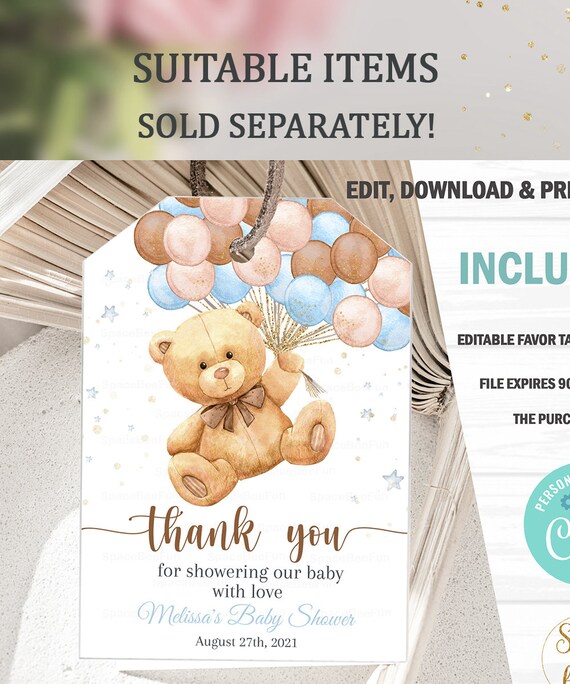 Editable Teddy Bear Baby Shower Due Date Calendar Game Boy Guess Baby's  Birthday Baby Prediction Digital Template Instant Download B1 - Etsy Sweden