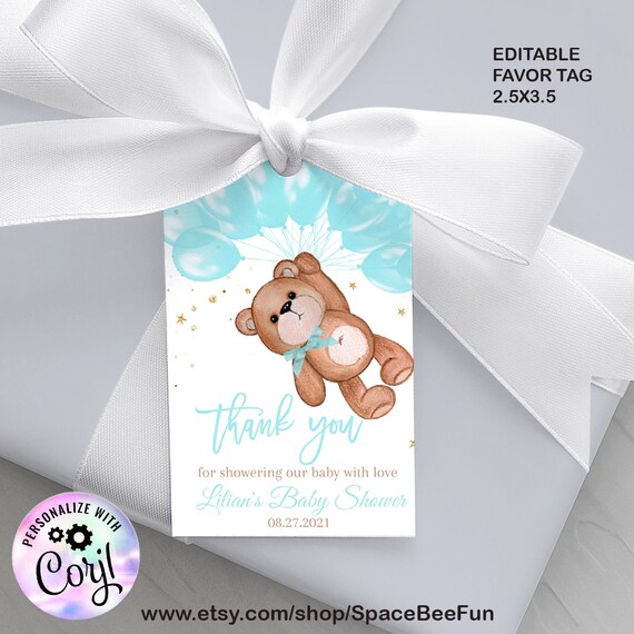 Etsy baby hotsell shower favor tags