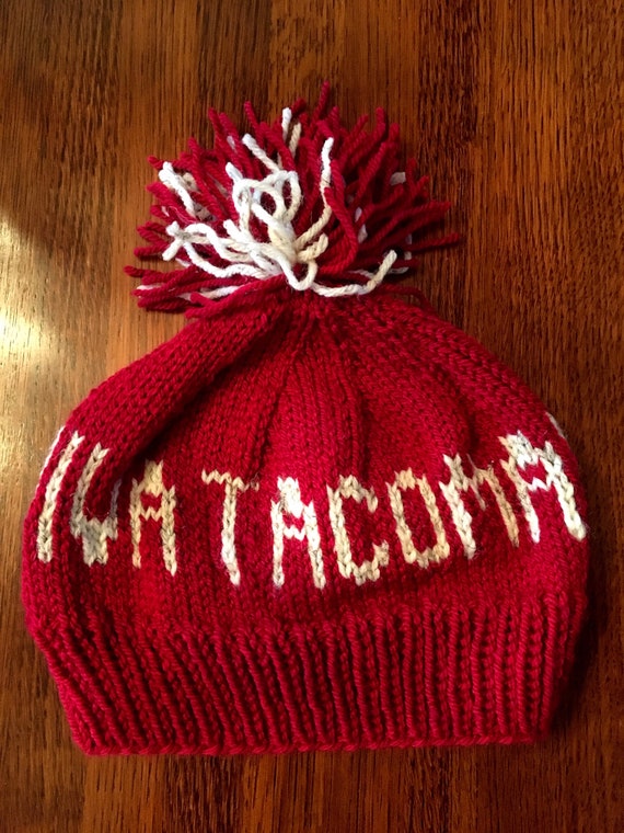 red wooly hat