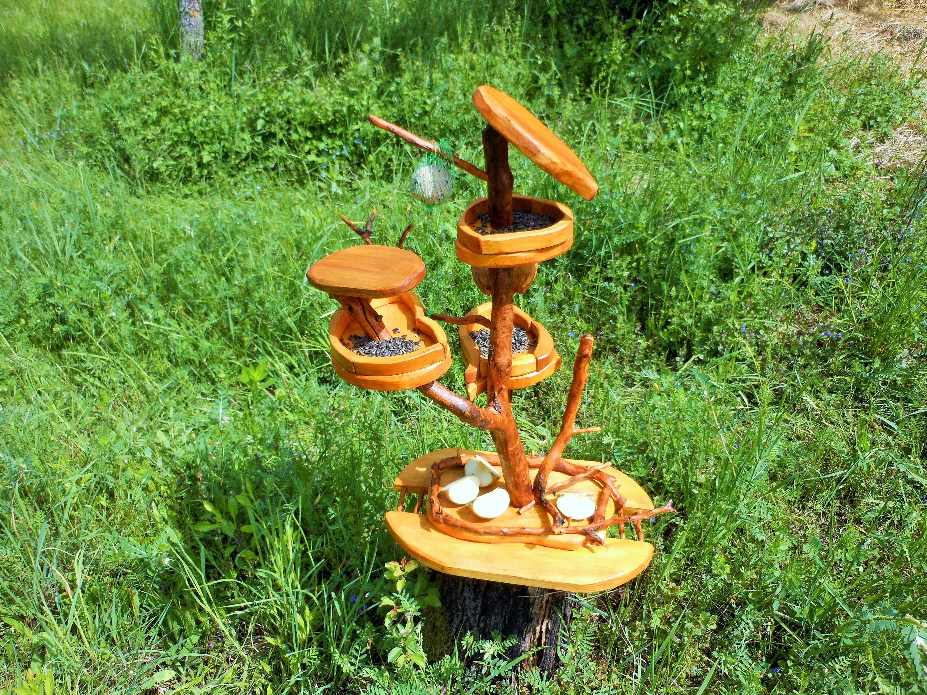 Bird Food House Gift Birdfeeder Outdoor Station For Stand