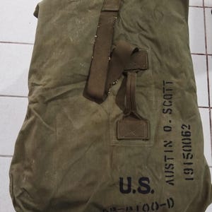 Authentic Military Surplus Duffel Bag – Vintage U.S. Army Canvas