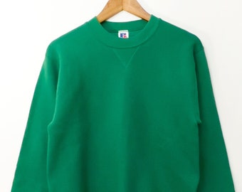 Raglan Sweatshirt 80s Green Crewneck 