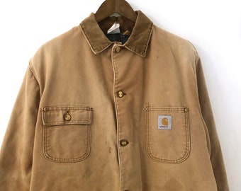 Craftsman Men/'s M-2XL Full-Zip Hooded Heavy Canvas Duck Work Jacket Brown