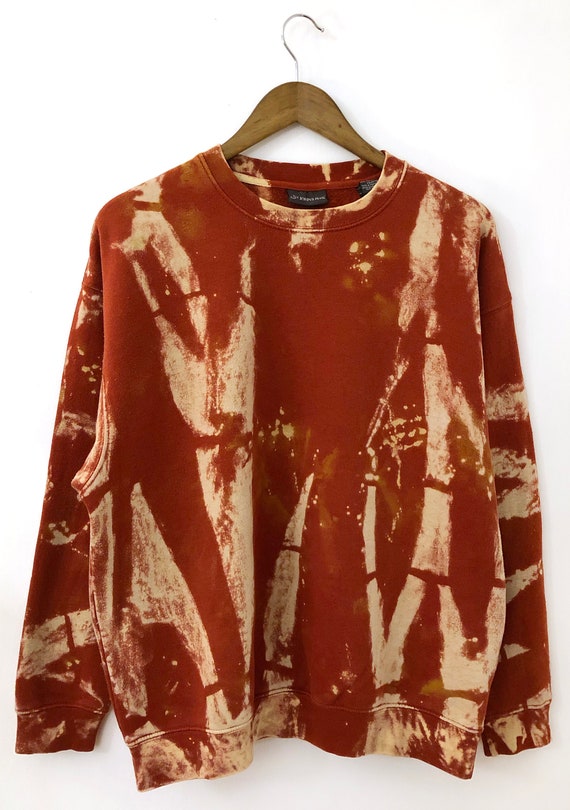 Tye Dye Shirt Gray Stranger Things Reverse Tie Dye Sweatshirt Acid Wash Upcycled