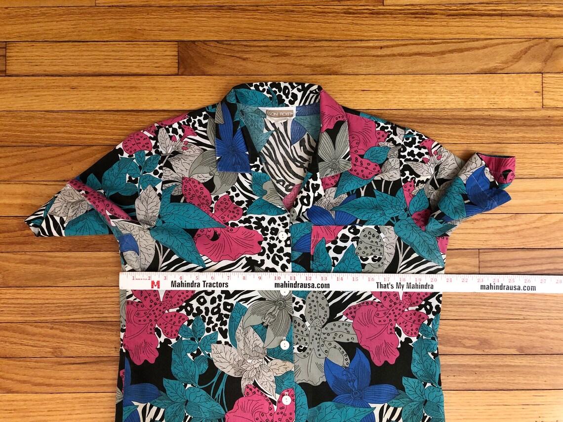 Festlicher easy fit gut getragener Vintage 80er Jahre Floral & | Etsy