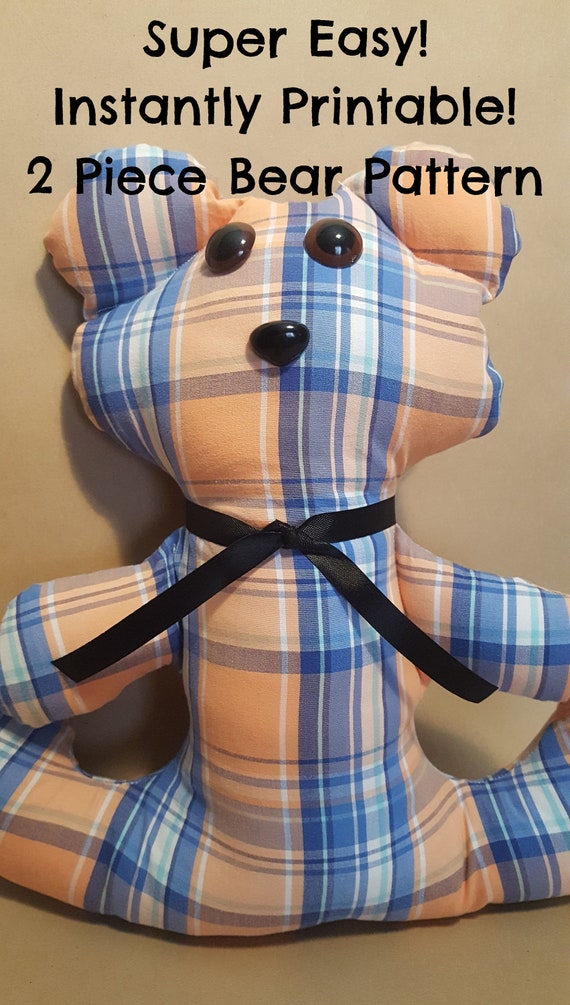 printable stuffed bear pattern