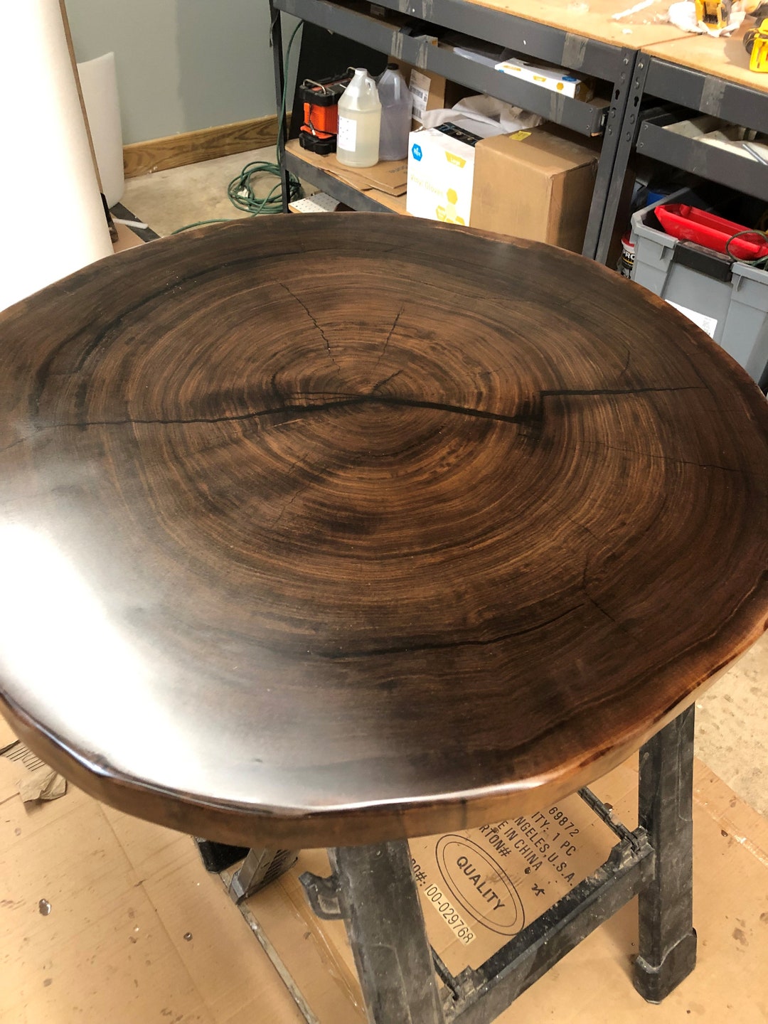 Live Edge Rounds Spalted Maple With Clear Epoxy Resin Shell Etsy