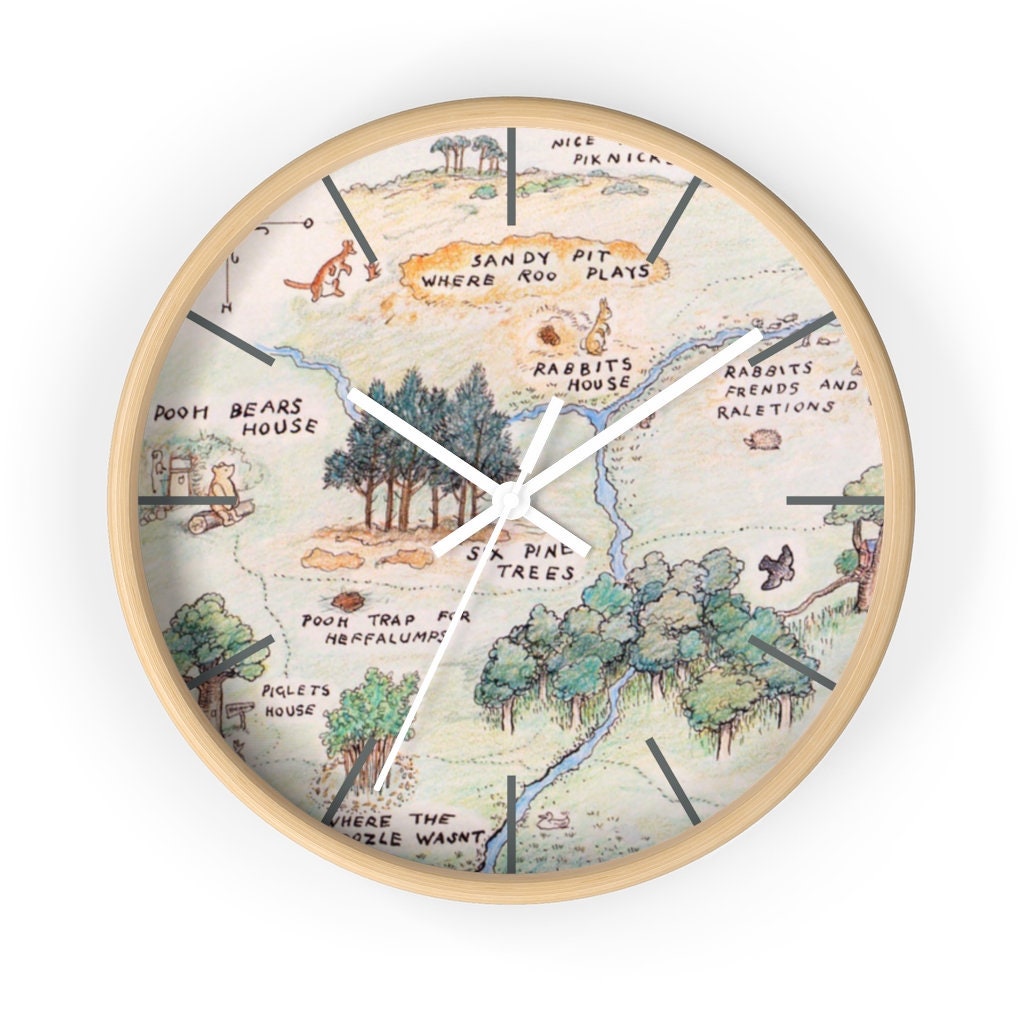 Winnie the Pooh Wall Clock, Winnie the Pooh 100 Acre Wood Clock Pooh