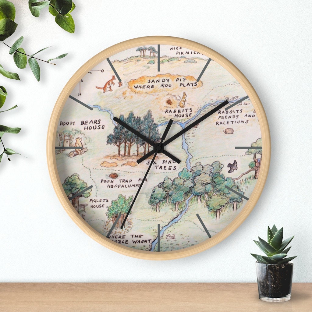 Winnie The Pooh Wall Clock, Winnie The Pooh 100 Acre Wood Clock Pooh