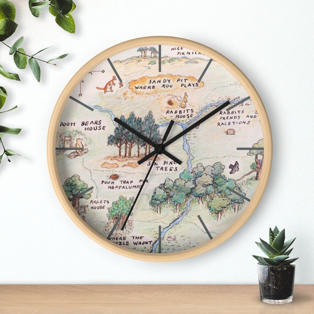 Winnie the Pooh Wall Clock, Winnie the Pooh 100 Acre Wood Clock Pooh