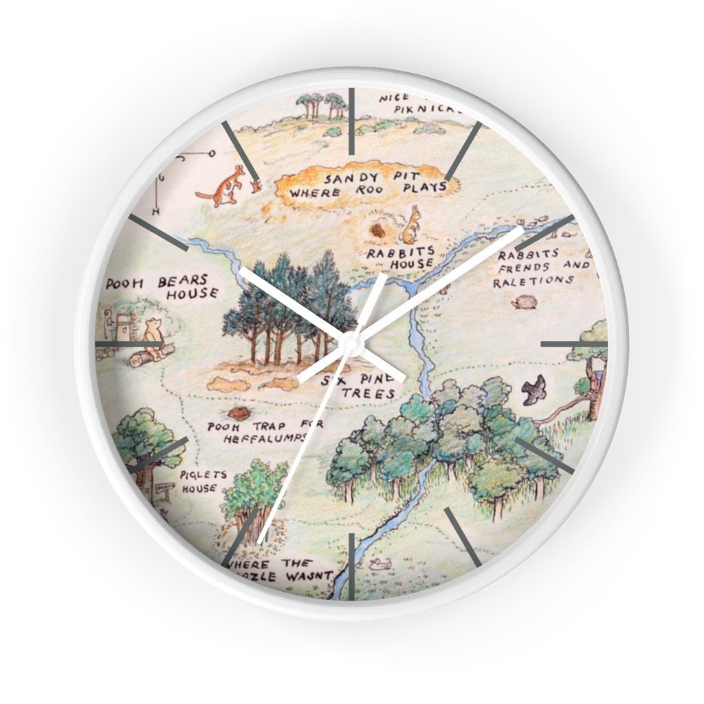 Winnie the Pooh Wall Clock, Winnie the Pooh 100 Acre Wood Clock Pooh