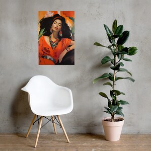 Black Art Poster | Wall Art | Black Art | Black Woman At Rest | Boho Art | Wall Hanging Home Decor