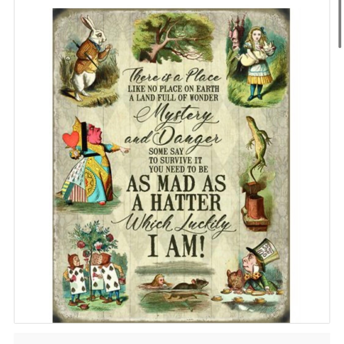 LARGE metal Alice in wonderland signs Choice of 2 designs Etsy