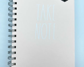 RAE DUNN NOTEBOOK Spiral Notebook 160 Lined Pages