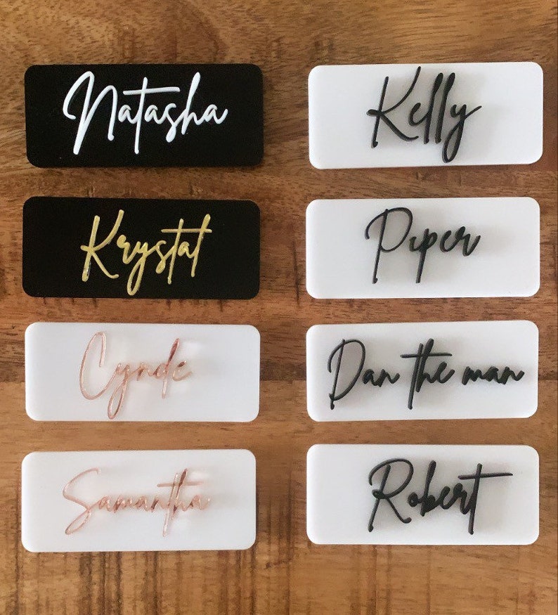 Custom Name Tags Etsy