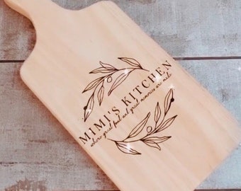 Mimi's kitchen- engraved charcuterie board