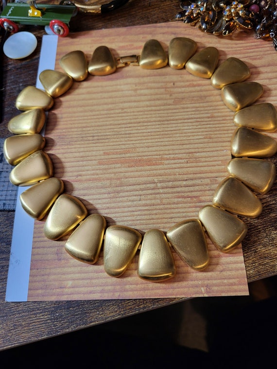napier gold brushed necklace
