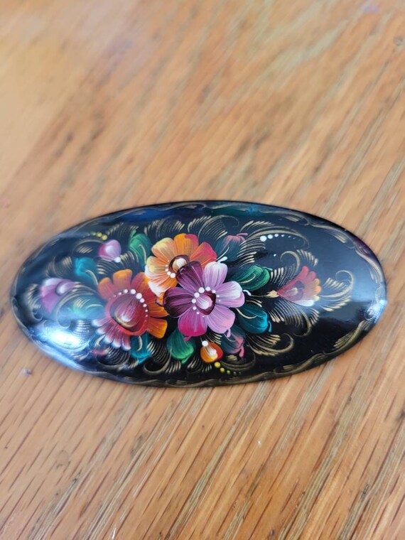 beautiful hand painted Russian broach