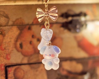Kawaii Cinnamoroll Dog Charm - Cute Dog Dust Plug for iPhone USB-C - Cozy Gamer Desk Aesthetic Accessory - Kindle & Switch 2 Charm Gift